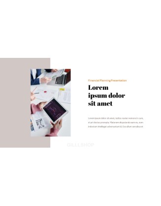 Financial Planning startup investor presentation ppt