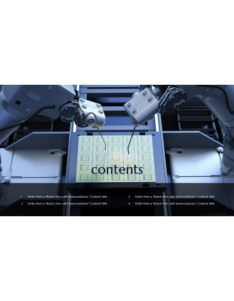 Robot Arm with Semiconductor PPT Templates