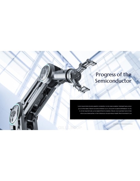 Robot Arm with Semiconductor PPT Templates