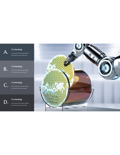 Robot Arm with Semiconductor PPT Templates