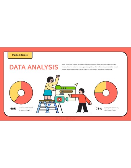 Media literacy pitch deck template ppt