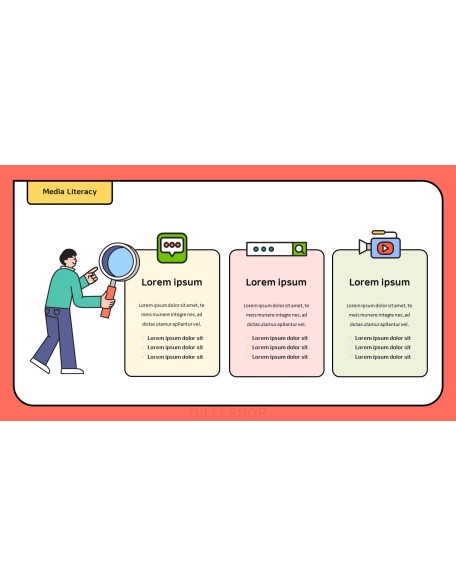 Media literacy pitch deck template ppt