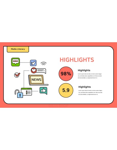 Media literacy pitch deck template ppt