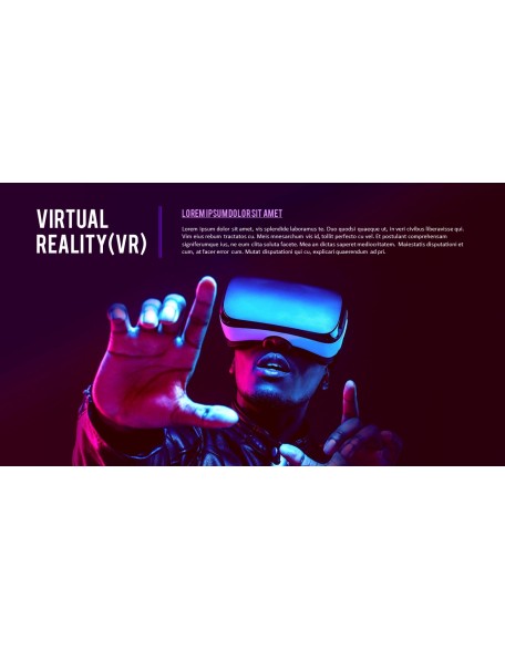 Virtual Reality (VR) Simple PowerPoint Template Design