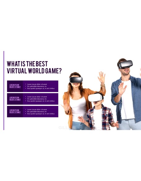 Virtual Reality (VR) Simple PowerPoint Template Design