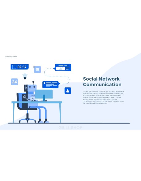 Social Network Communication Modern PPT Templates