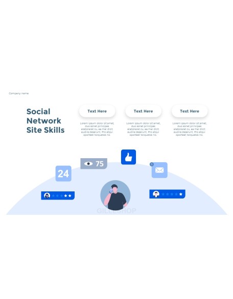 Social Network Communication Modern PPT Templates