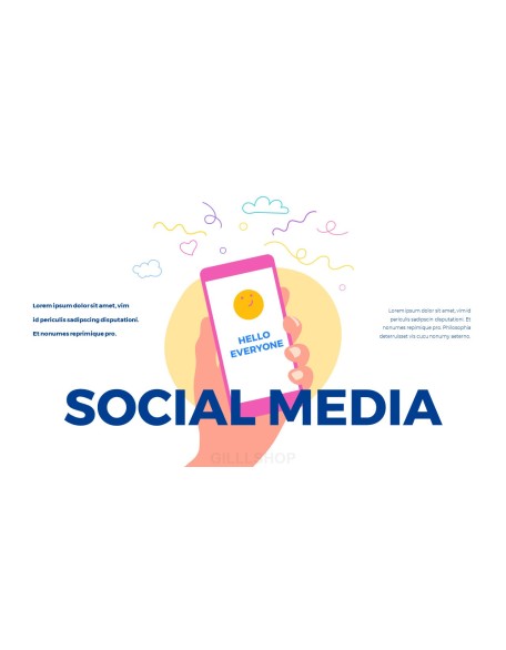 Social Media on Mobile Concept powerpoint template download