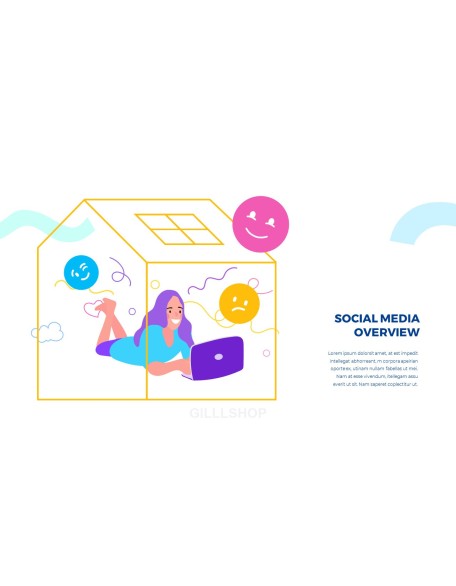 Social Media on Mobile Concept powerpoint template download