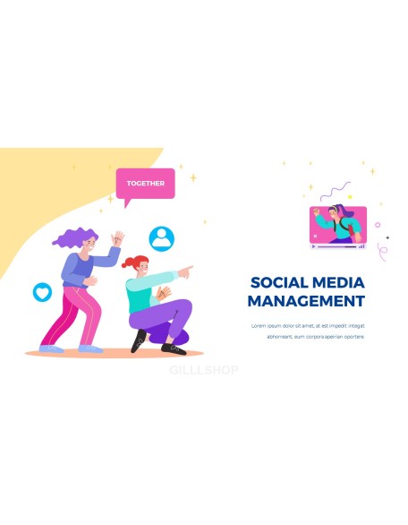 Social Media on Mobile Concept powerpoint template download