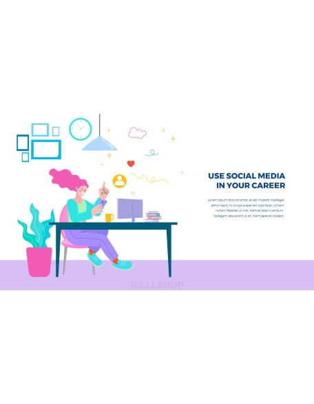 Social Media on Mobile Concept powerpoint template download