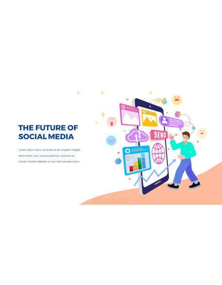 Social Media on Mobile Concept powerpoint template download