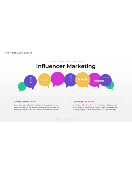 Influencer design presentation template