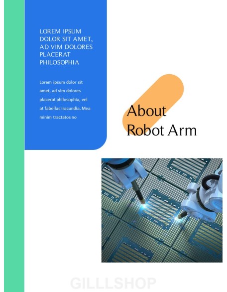 Robot Arm with Semiconductor PowerPoint Design ideas