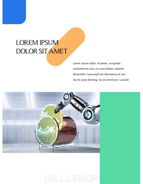 Robot Arm with Semiconductor PowerPoint Design ideas