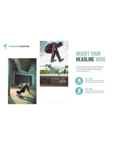 Skateboarder Theme PPT Templates