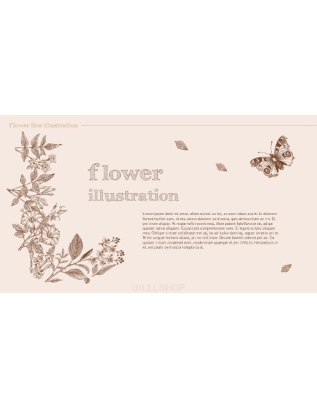 Flower Illustration premium PowerPoint Templates