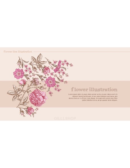 Flower Illustration premium PowerPoint Templates