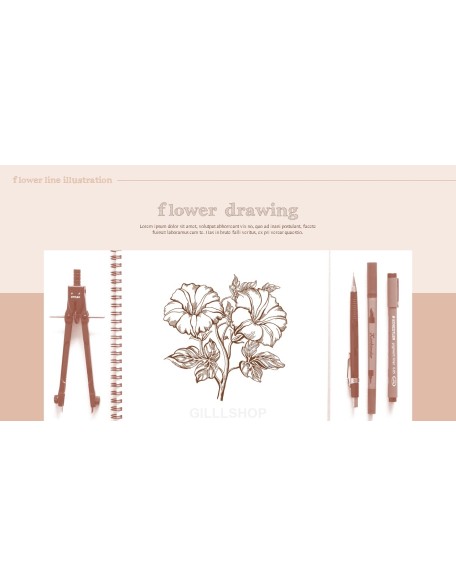 Flower Illustration premium PowerPoint Templates