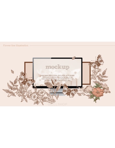 Flower Illustration premium PowerPoint Templates