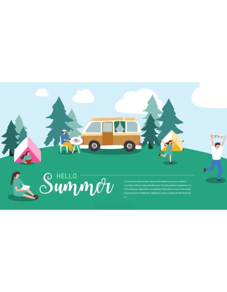 Summer Illustration Business Presentation PPT