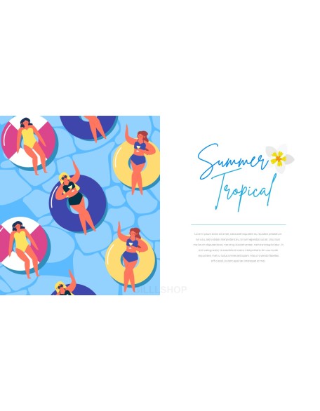 Summer Illustration Business Presentation PPT