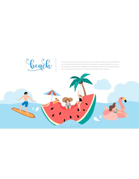 Summer Illustration Business Presentation PPT