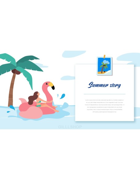 Summer Illustration Business Presentation PPT