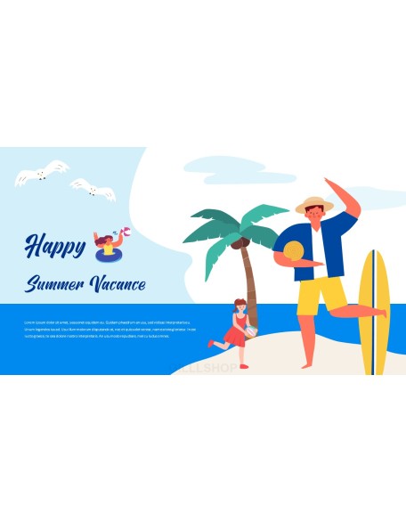 Summer Illustration Business Presentation PPT