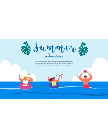 Summer Illustration Business Presentation PPT