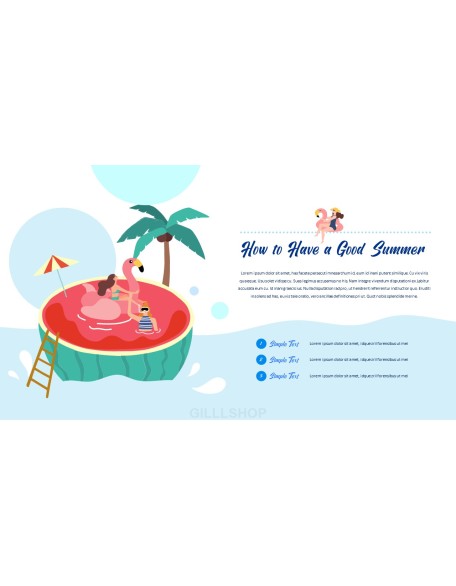 Summer Illustration Business Presentation PPT