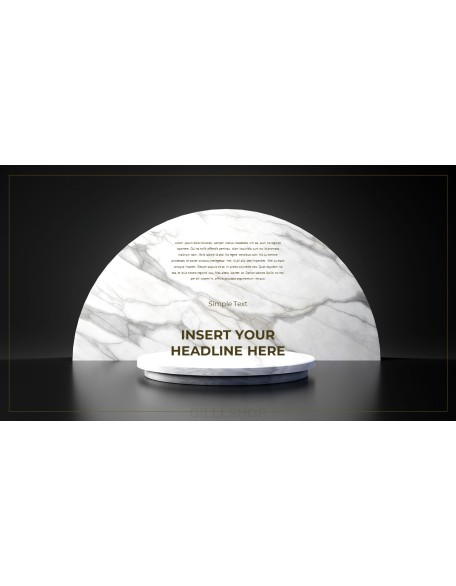 3d Rendering Scene Marble Business plan PPT