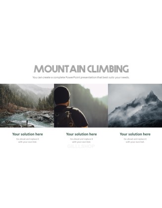 Mountain climbing PPT Templates