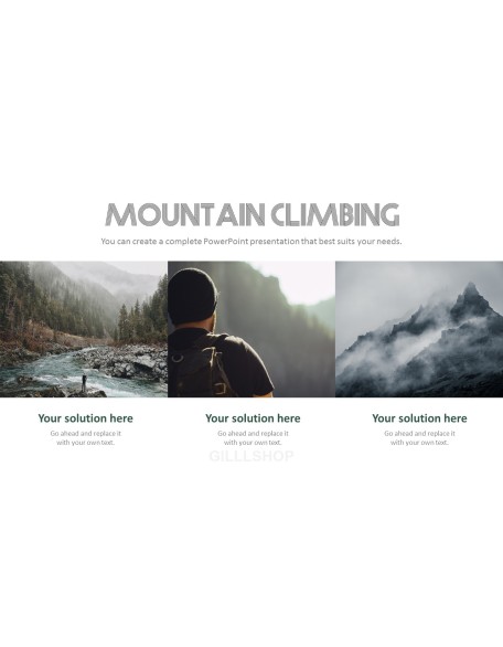 Mountain climbing PPT Templates