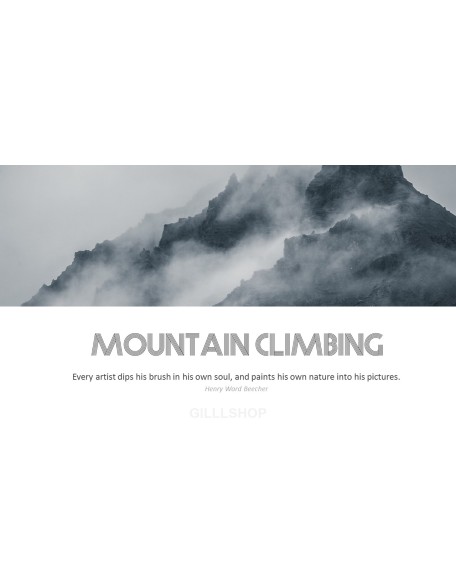 Mountain climbing PPT Templates