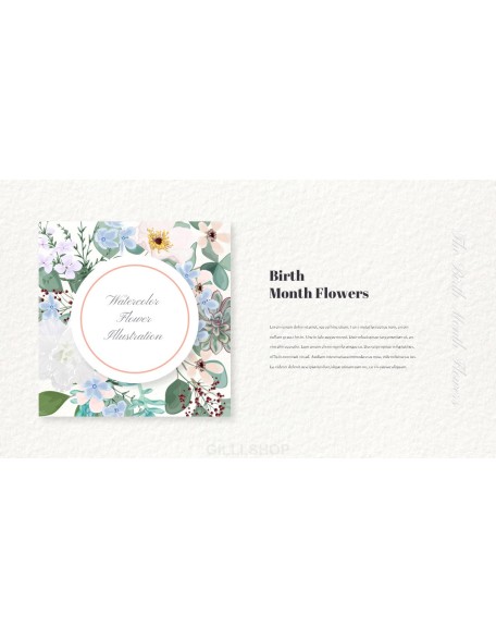 Watercolor Flower Illustration Easy PowerPoint Design