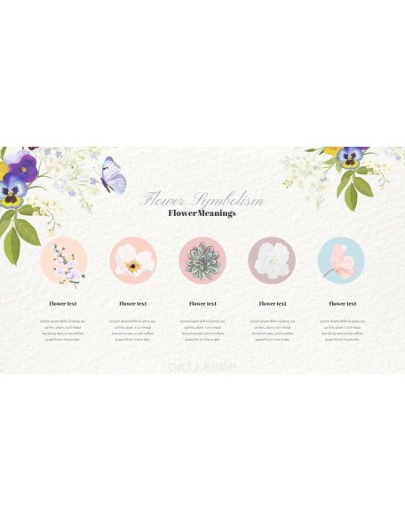 Watercolor Flower Illustration Easy PowerPoint Design