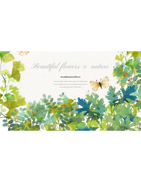 Watercolor Flower Illustration Easy PowerPoint Design