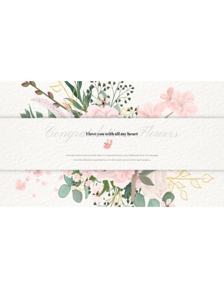 Watercolor Flower Illustration Easy PowerPoint Design