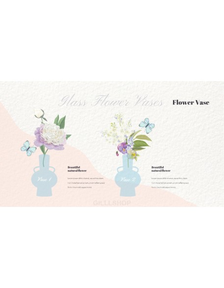 Watercolor Flower Illustration Easy PowerPoint Design