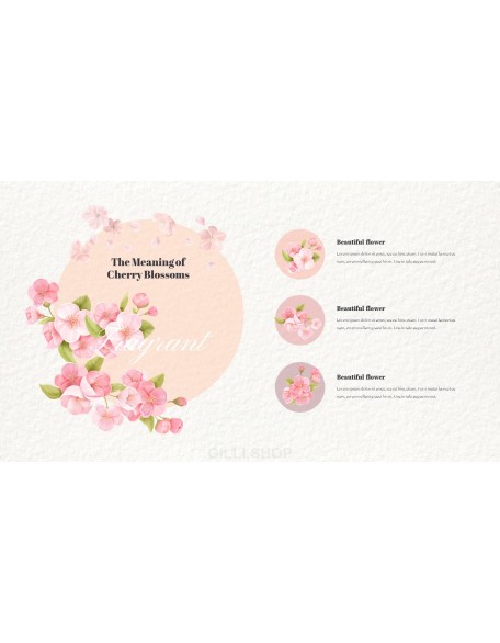 Watercolor Flower Illustration Easy PowerPoint Design