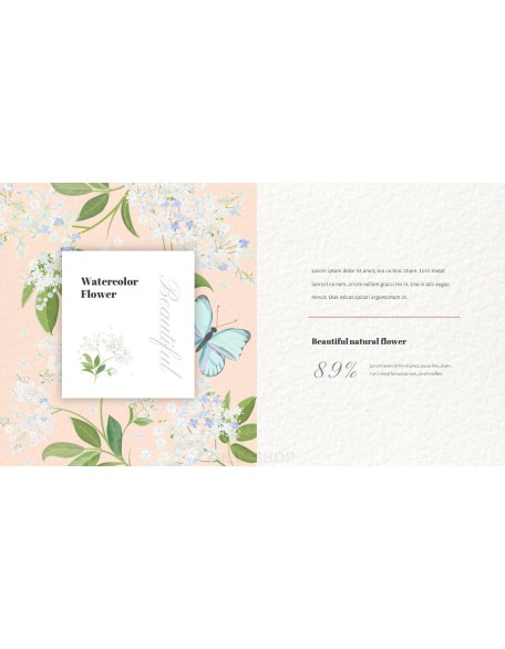 Watercolor Flower Illustration Easy PowerPoint Design