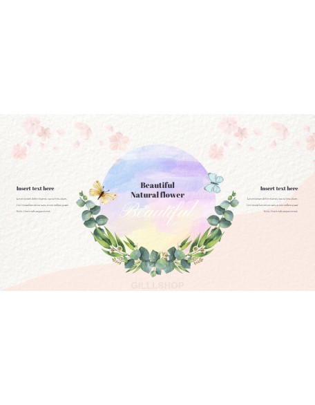 Watercolor Flower Illustration Easy PowerPoint Design