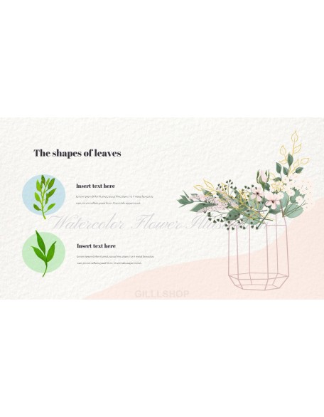 Watercolor Flower Illustration Easy PowerPoint Design