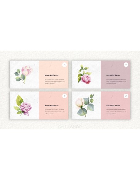 Watercolor Flower Illustration Easy PowerPoint Design