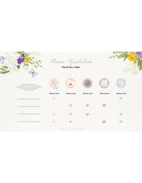 Watercolor Flower Illustration Easy PowerPoint Design