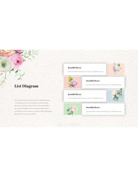 Watercolor Flower Illustration Easy PowerPoint Design