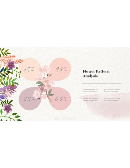 Watercolor Flower Illustration Easy PowerPoint Design