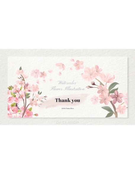 Watercolor Flower Illustration Easy PowerPoint Design