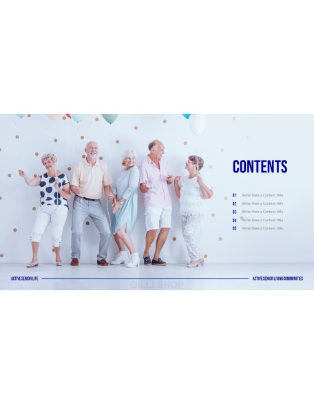 Active Senior Life powerpoint template download